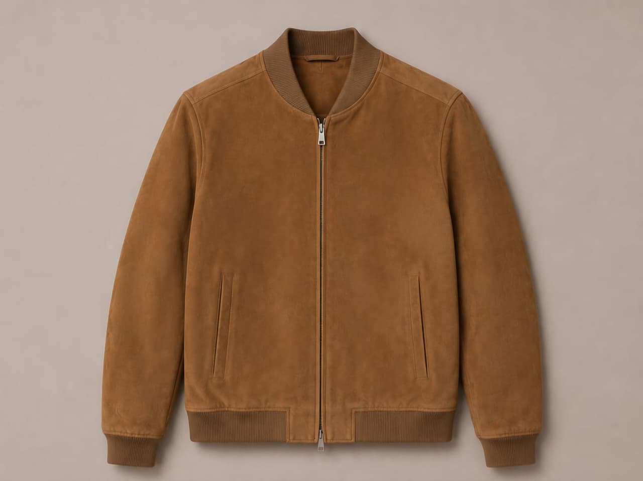 The Como Suede Bomber — Camel
