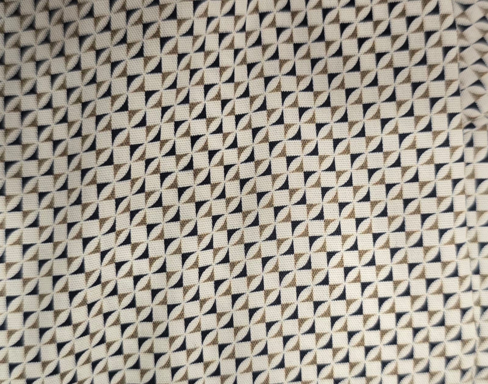 Venti Beige Micro-Print Modern-Fit Shirt