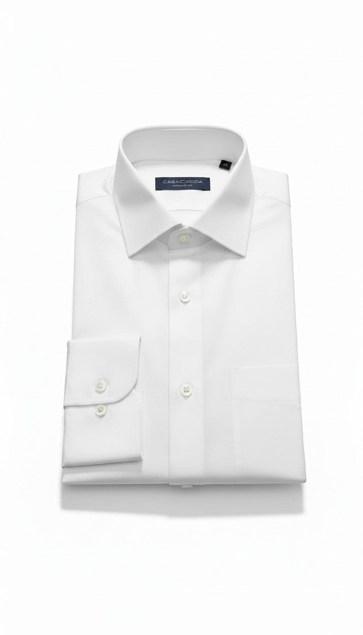 Barutti.ae Casamoda off-white classic fit dress shirt with a crisp collar and button cuffs in a cotton blend