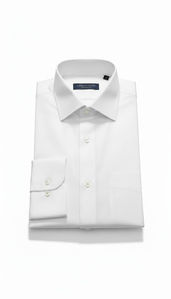 Barutti.ae Casamoda off-white classic fit dress shirt with a crisp collar and button cuffs in a cotton blend