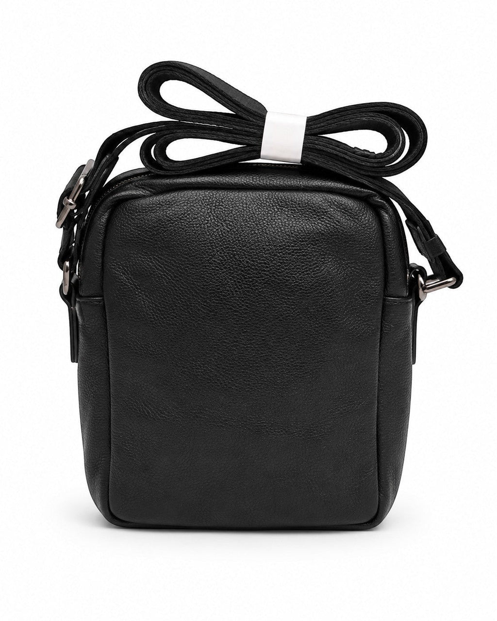 Barutti The Siena black leather reporter bag with adjustable shoulder strap