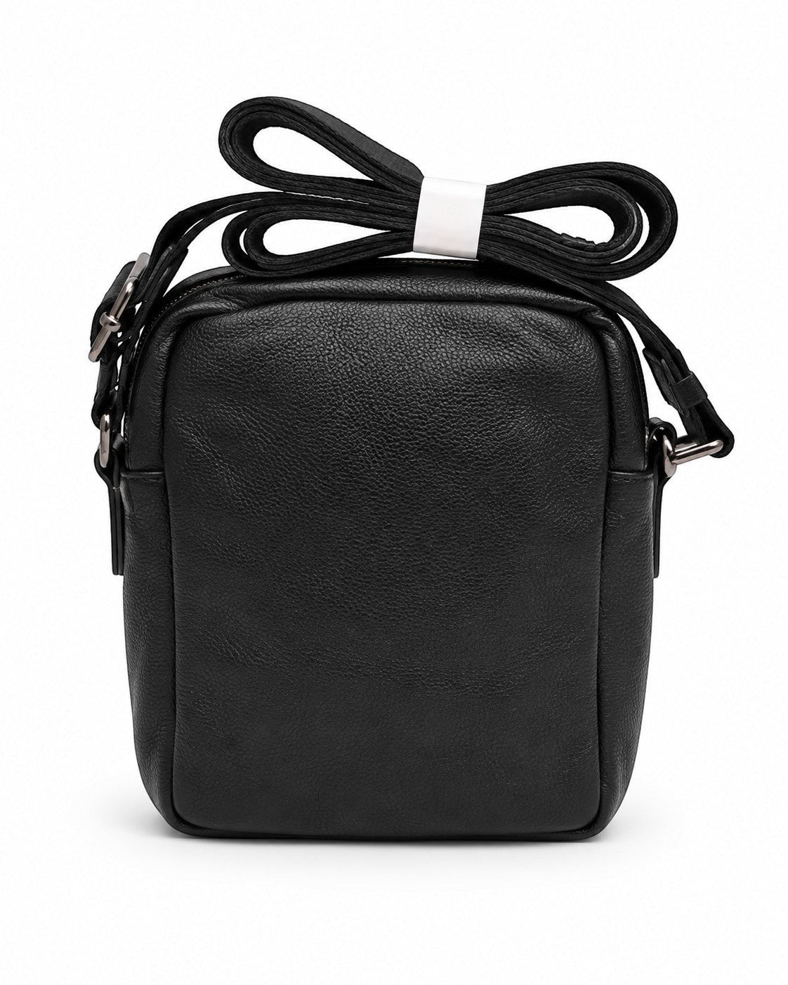Barutti The Siena black leather reporter bag with adjustable shoulder strap
