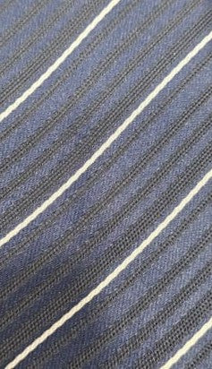 Blue men's tie with fine white pin-stripes — Mario Barutti Dubai