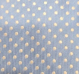 Light blue men's tie with white polka dots — Mario Barutti Dubai