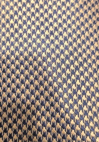 Navy and gold houndstooth men's tie — Mario Barutti Dubai