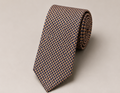 Navy and gold houndstooth men's tie — Mario Barutti Dubai
