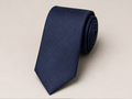 Solid navy men's tie with tonal texture — Mario Barutti Dubai