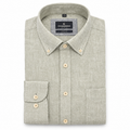 Casamoda Casual Fit Linen Shirt — Olive Green