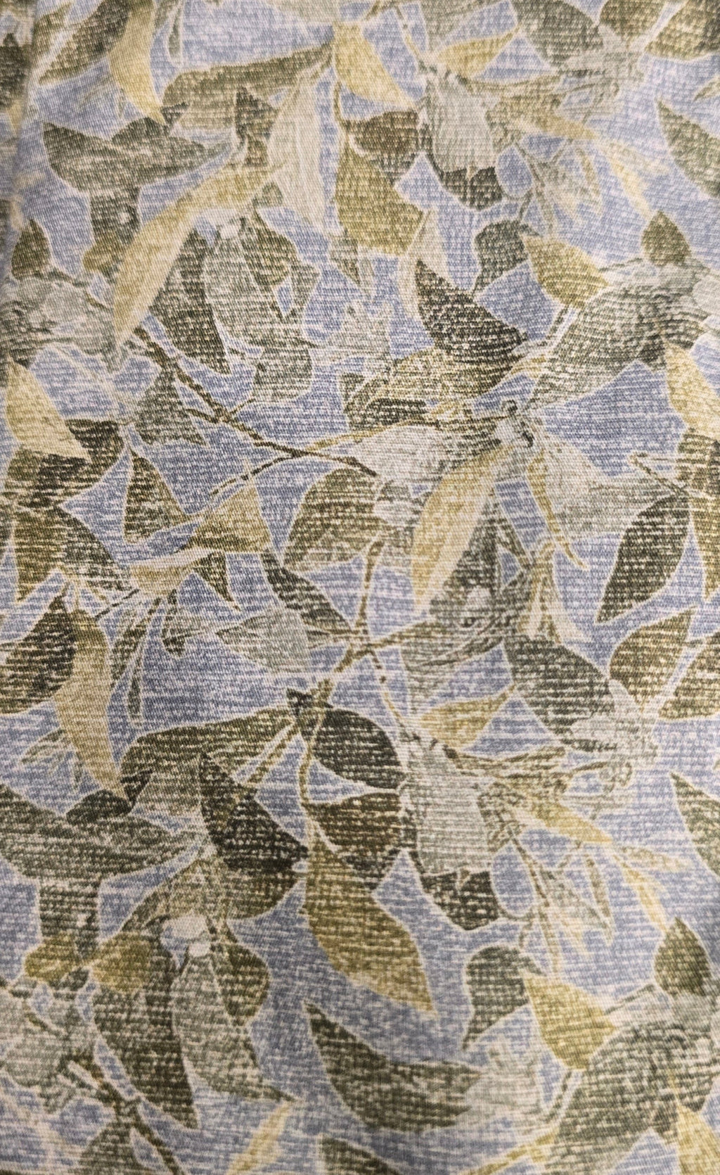 Venti Olive Leaf-Print Body-Fit Shirt