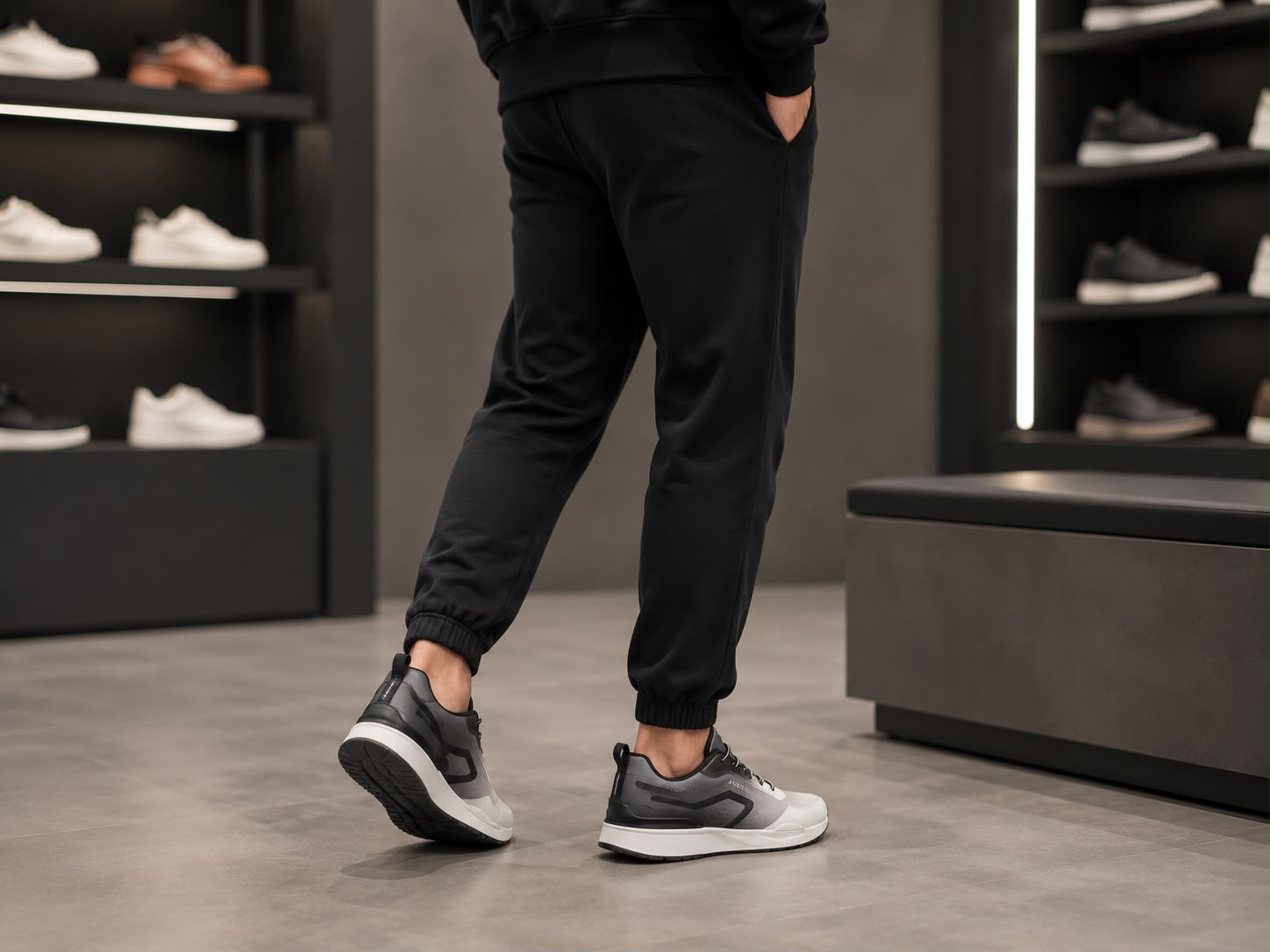 Bugatti Black & White Sneakers