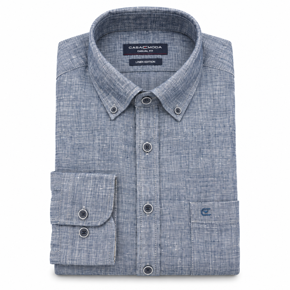Casamoda Linen Edition Shirt — Denim Blue
