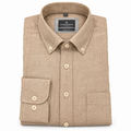 Casamoda Casual Fit Linen Shirt — Sand