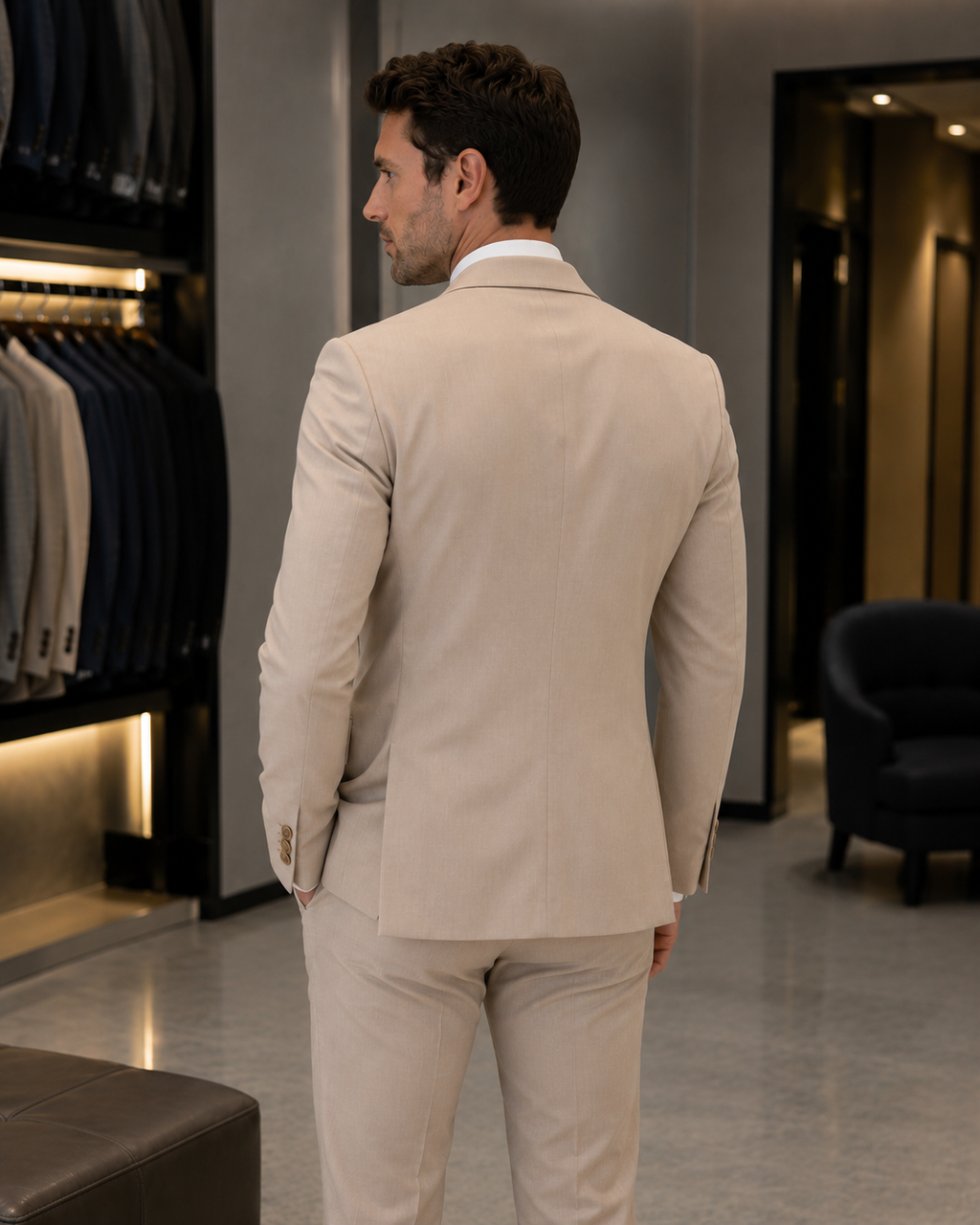 Barutti Beige Melange Two-Piece Suit