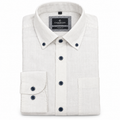 Casamoda Casual Fit Linen Shirt — White