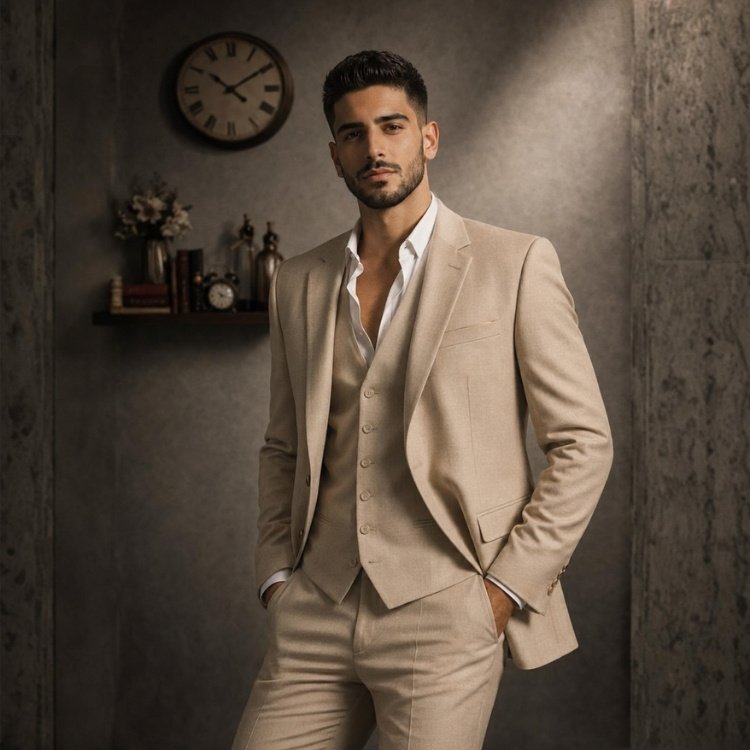 Suit Beige 3-Piece Suit