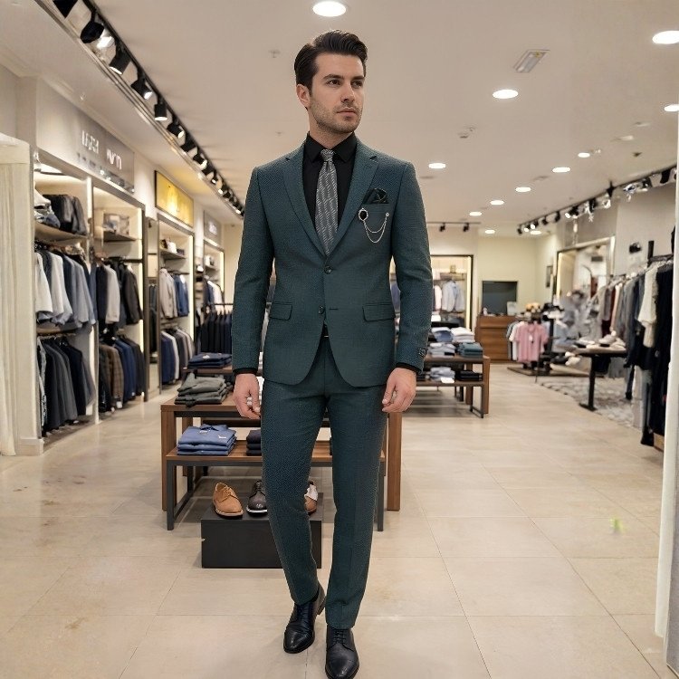 Mario Barutti Green 2-Piece Suit - Image 2