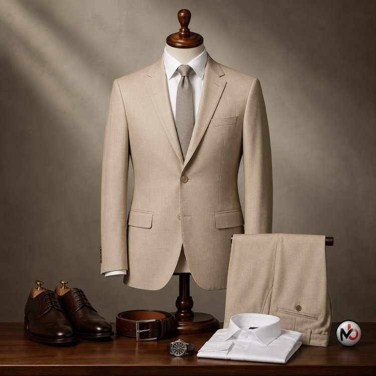 Mario Barutti Salmon-Beige 2-Piece Suit