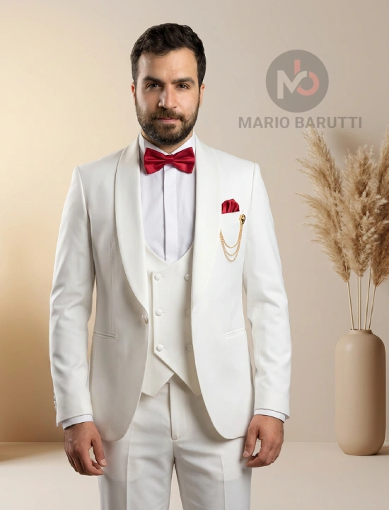 White Round Tuxedo - Image 6