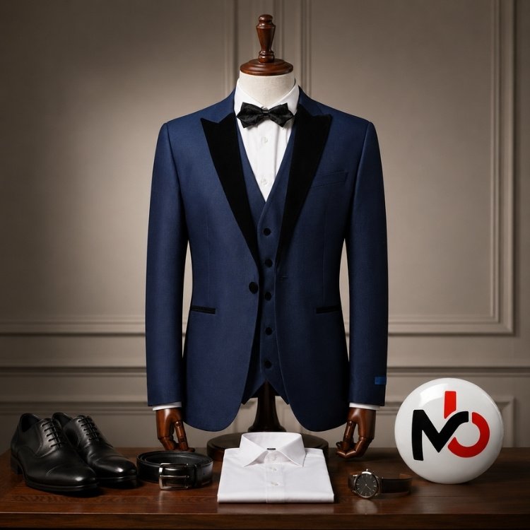 Mario Barutti Italian Pointed Lapel 3 Piece Tuxedo